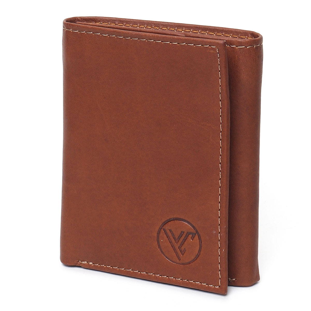 Tri Fold Leather Wallet for Men Crunch Brown – Genuine Leather